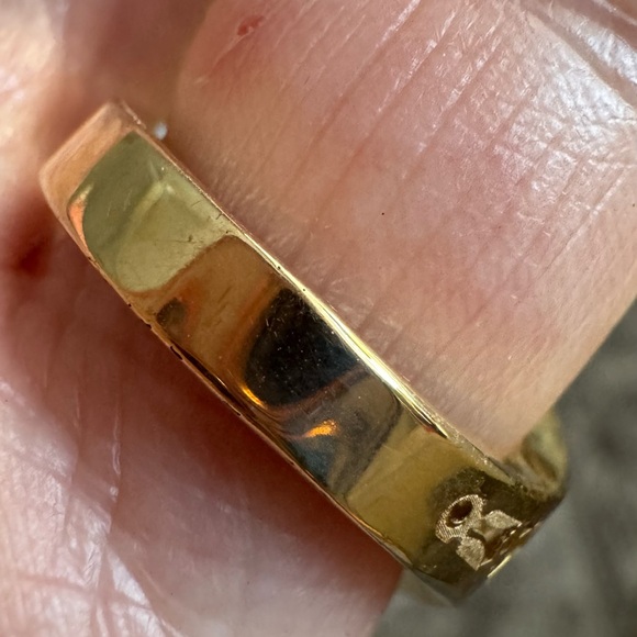 14k Yellow Gold Flower Ricami Signet Ring size 5 - Picture 2 of 9